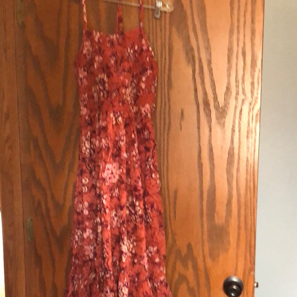 Maurices Floral Maxi Dress - Red and White